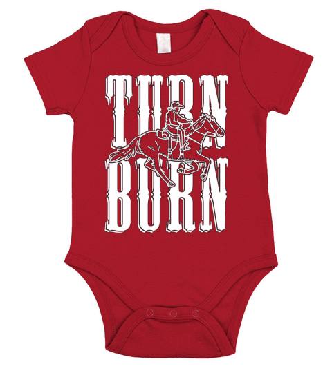 Barrel Racing Turn Burn Horse Riding Barrel Racer Short Sleeve Baby One-Piece