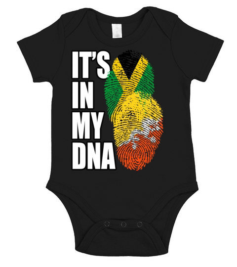 Bhutanese And Jamaican Mix Heritage DNA Flag Short Sleeve Baby One-Piece