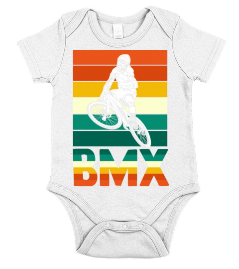 BMX vintage bike fans gift boys youth bike BMX Short Sleeve Baby One-Piece