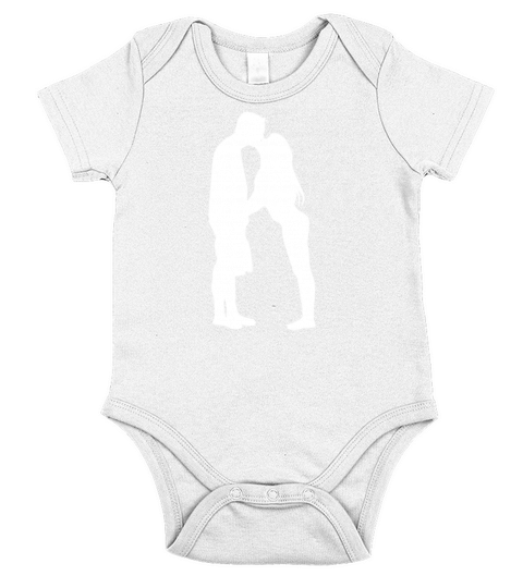 Couple kissing funny Short Sleeve Baby One-Piece