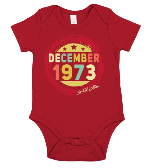 December 1973 Vintage Limited Short Sleeve Baby One-Piece