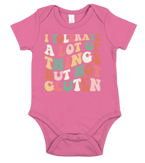 Funny Gluten Free Design Food Cool Gluten Short Sleeve Baby One-Piece