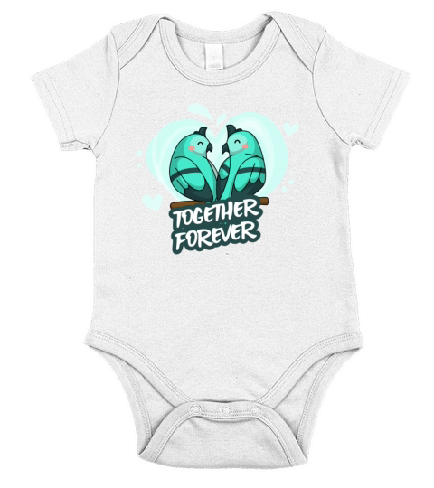 Funny Valentines Day Animal Motif Short Sleeve Baby One-Piece