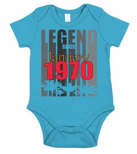 gift January 1970 birth month Short Sleeve Baby One-Piece