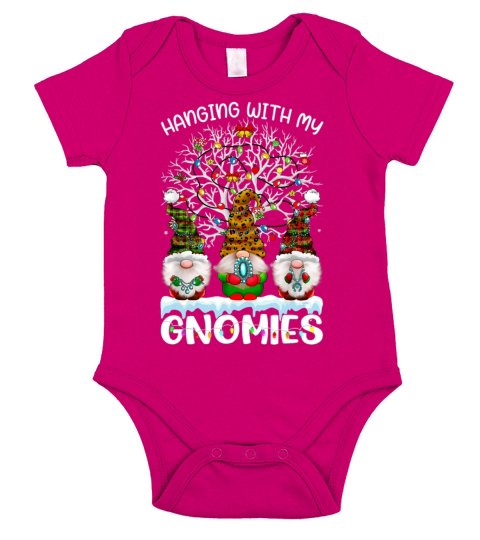 Hanging With My Gnomies Nordic Santa Gnome Christm Short Sleeve Baby One-Piece