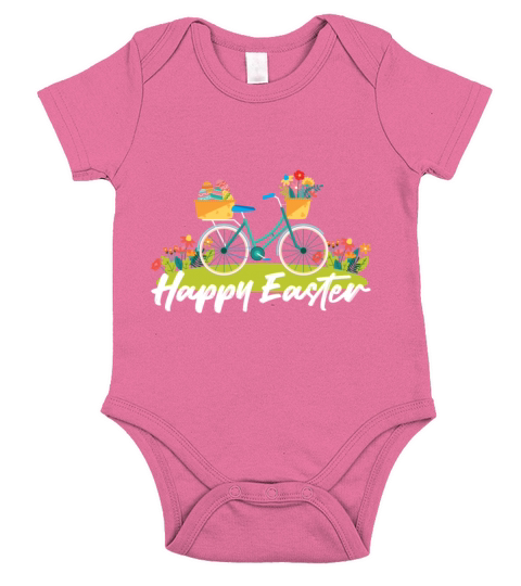 Happy Easter Shirt Frohe Ostern Bunny Hase Short Sleeve Baby One-Piece