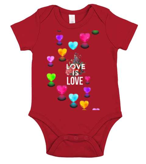 Happy valentine Day love is love369 Short Sleeve Baby One-Piece