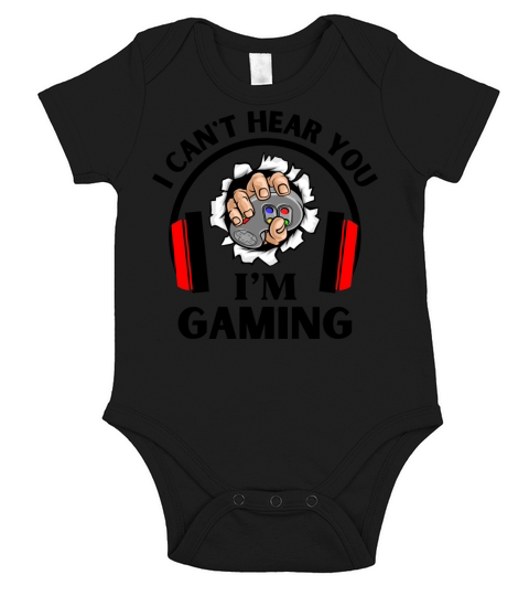 i cant hear you im gaming Short Sleeve Baby One-Piece