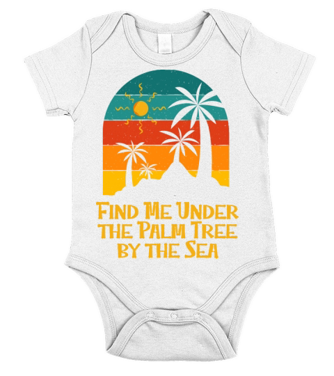 Im Me Under the Palm Tree by Sea Funny Vacation Short Sleeve Baby One-Piece