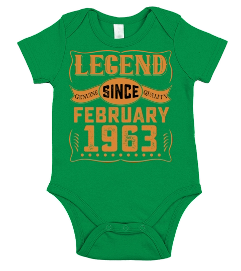 Legend Since February 1963 Short Sleeve Baby One-Piece