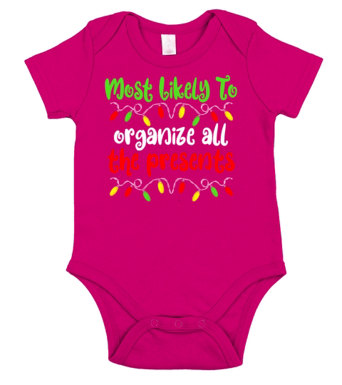 Most Likely To Organize All The Presents Christmas Short Sleeve Baby One-Piece