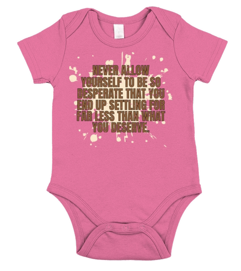 Never Allow Yourself Motivational Empowering Quote Short Sleeve Baby One-Piece