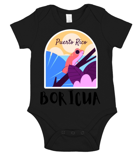 PUERTO RICO BORICUA COQUI Short Sleeve Baby One-Piece