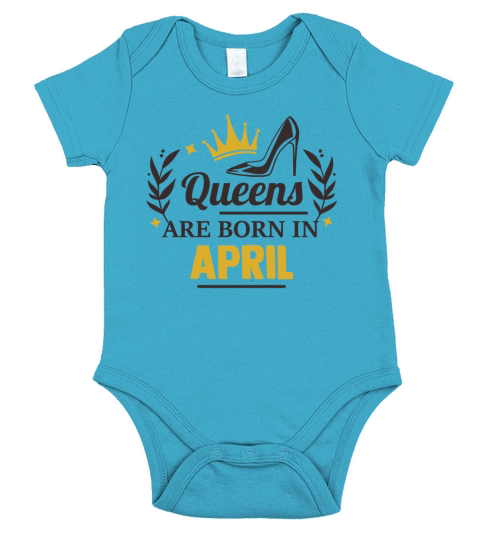 Queens are born in april Short Sleeve Baby One-Piece