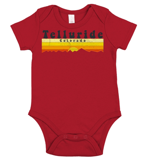 Retro Vintage Telluride Colorado Short Sleeve Baby One-Piece