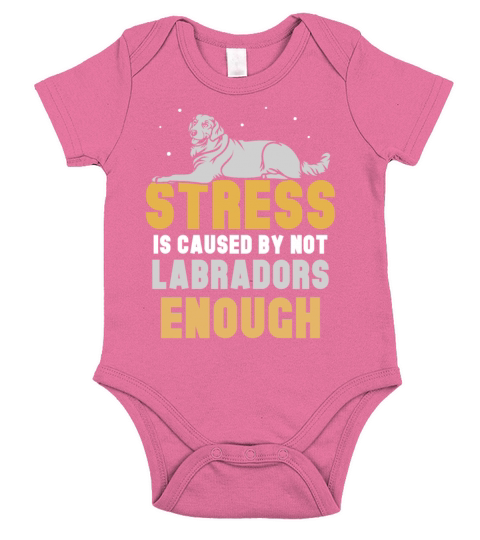 Stress is caused by not Labradors enough Short Sleeve Baby One-Piece