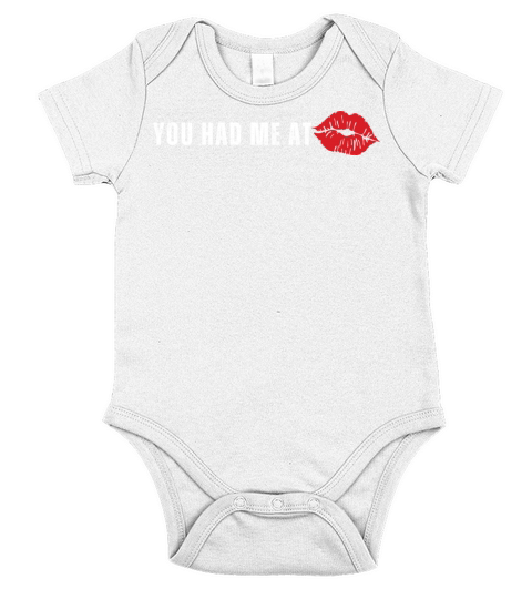 Valentines Day You had me at first kiss Short Sleeve Baby One-Piece