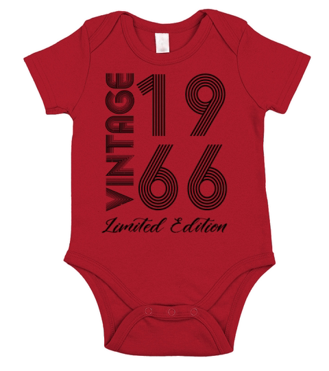 Vintage 1966 Vintage Birthday Retro Vintage Short Sleeve Baby One-Piece