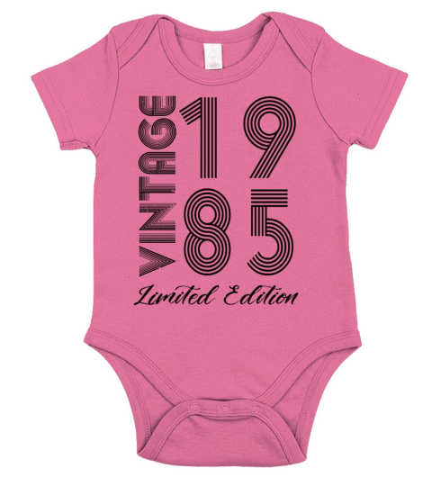 Vintage 1985 Vintage Birthday Retro Vintage Short Sleeve Baby One-Piece