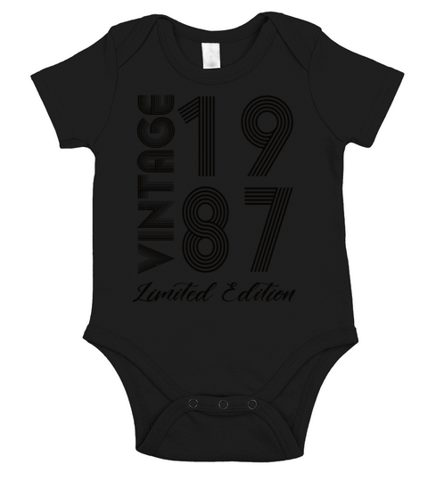 Vintage 1987 Vintage Birthday Retro Vintage Short Sleeve Baby One-Piece