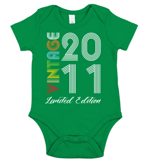 Vintage 2011 Vintage Birthday Retro Vintage Short Sleeve Baby One-Piece