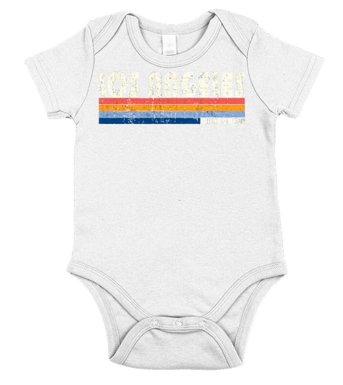 Vintage 70S 80S Style Los Angeles Ca Short Sleeve Baby One-Piece