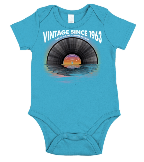 Vintage since 1963 Retro Disco Music Vintage Short Sleeve Baby One-Piece