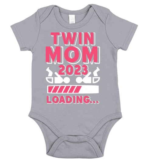 Womens Twin Mama Twin Mom to Be Pregnancy Short Sleeve Baby One-Piece