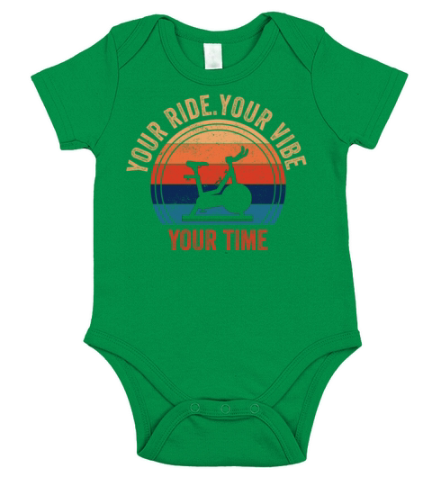 Your Ride Your Vibe Your Time Motivational Gym Short Sleeve Baby One-Piece