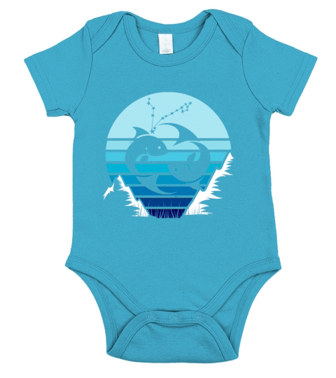 Zodiac Pisces Star Sign Short Sleeve Baby One-Piece