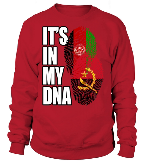 Angolan And Afghanistan Mix Heritage DNA Flag Sweatshirt Unisex