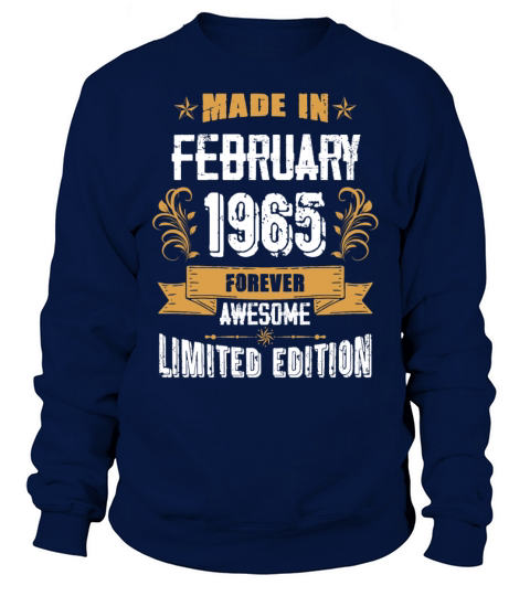 February 1965 Vintage Birthday Present Sweatshirt Unisex