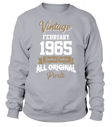 February 1965 Vintage Birthday Present Sweatshirt Unisex
