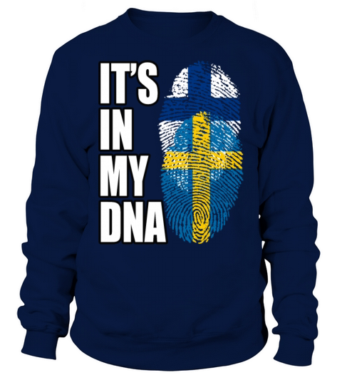 Finland And Swedish Mix Heritage DNA Flag Sweatshirt Unisex