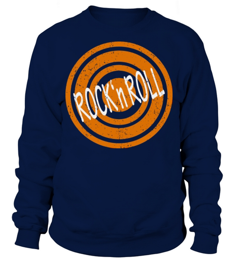 Rock n Roll White Word Sweatshirt Unisex
