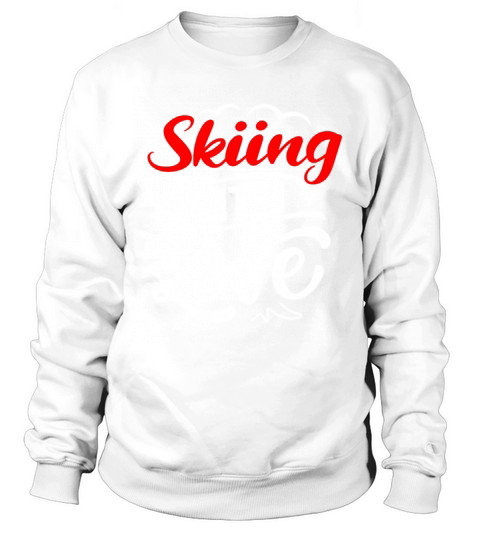 Skiing With Love - Snowboarding Lovers Sweatshirt Unisex