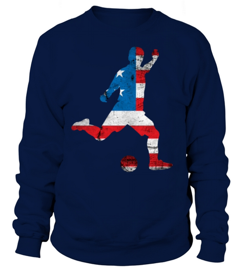 USA Flag Soccer Player American Patriotic Vintage Sweatshirt Unisex