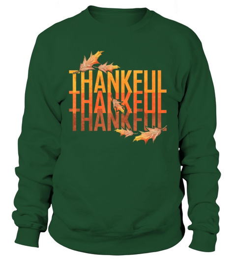 Vintage Brown Leaves Thankful Logo For Sweatshirt Unisex