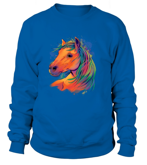 Watercolor Horse Realistic Sweatshirt Unisex