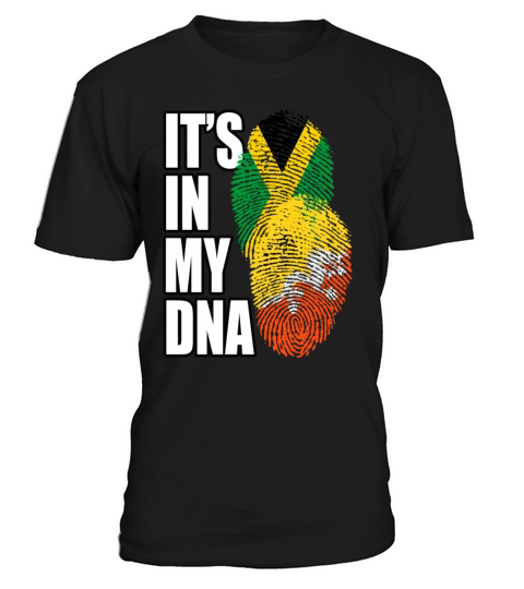 Bhutanese And Jamaican Mix Heritage DNA Flag T-Shirt Unisex