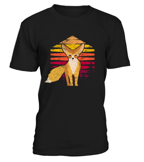 Retro Vintage Fennec Fox Cute Foxes Kawaii Fennec T-Shirt Unisex