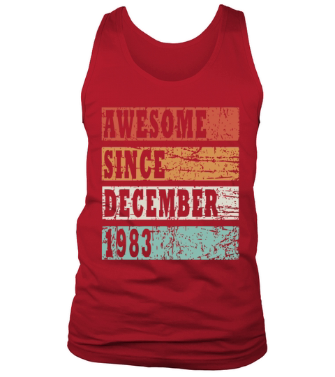 1983 Born In December Retro Gift Idea Tank Top Unisex
