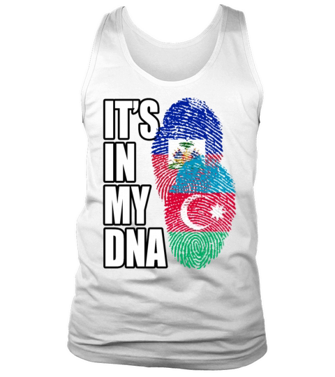 Azerbaijani And Haitian Mix Heritage DNA Flag Tank Top Unisex