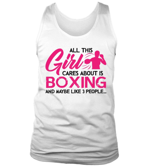 Boxing Girl Cares Hanes Tagles Tank Top Unisex