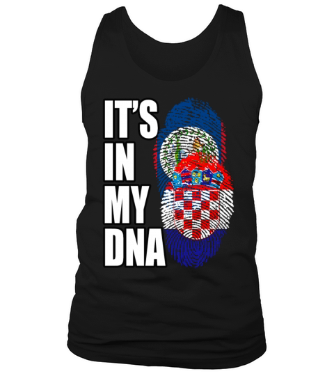 Croatian And Belizean Mix Heritage DNA Flag Tank Top Unisex