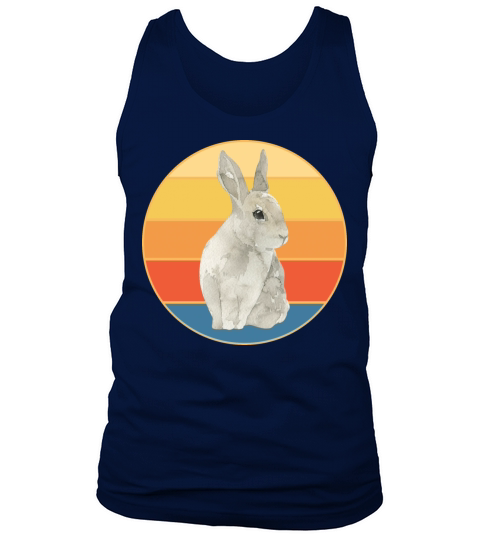 Cute Rabbit Bunny Retro Sunset Vintage Animal Pet Tank Top Unisex