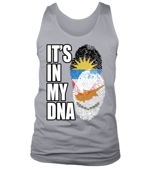 Cypriot And Antiguan Mix Heritage DNA Flag Tank Top Unisex