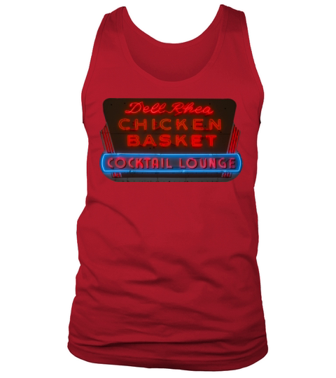 Del Rhea Chicken Basket Neon Sign Route 66 Tank Top Unisex