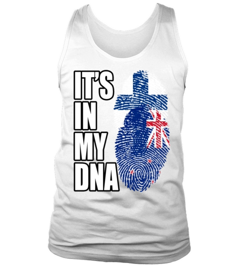 Finland And New Zealand Mix Heritage DNA Flag Tank Top Unisex