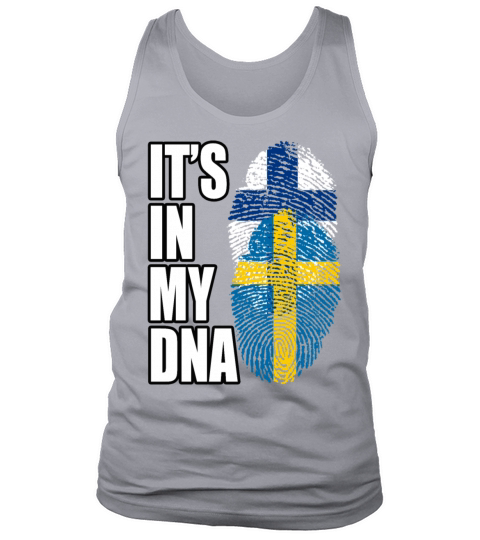 Finland And Swedish Mix Heritage DNA Flag Tank Top Unisex